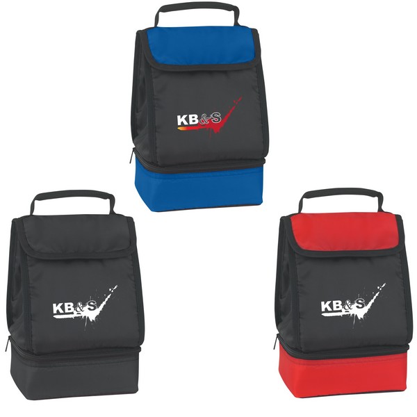 JH3517 Dual Compartment Lunch Bag With Custom I...
